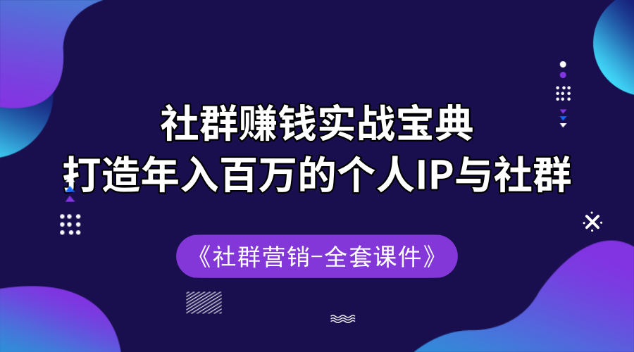 社群赚钱实战宝典 打造年入百万的个人IP与社群