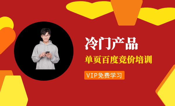 冷门产品单页百度竞价培训课程，月入2-3万